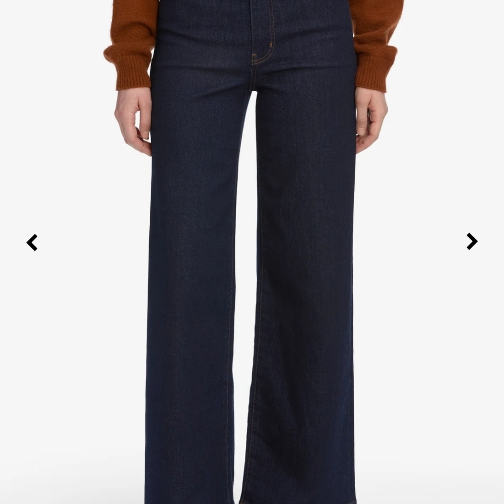 Frame Le Slim Palazzo Women’s Wide-Leg Jeans in Rinse - Picture 2 of 8